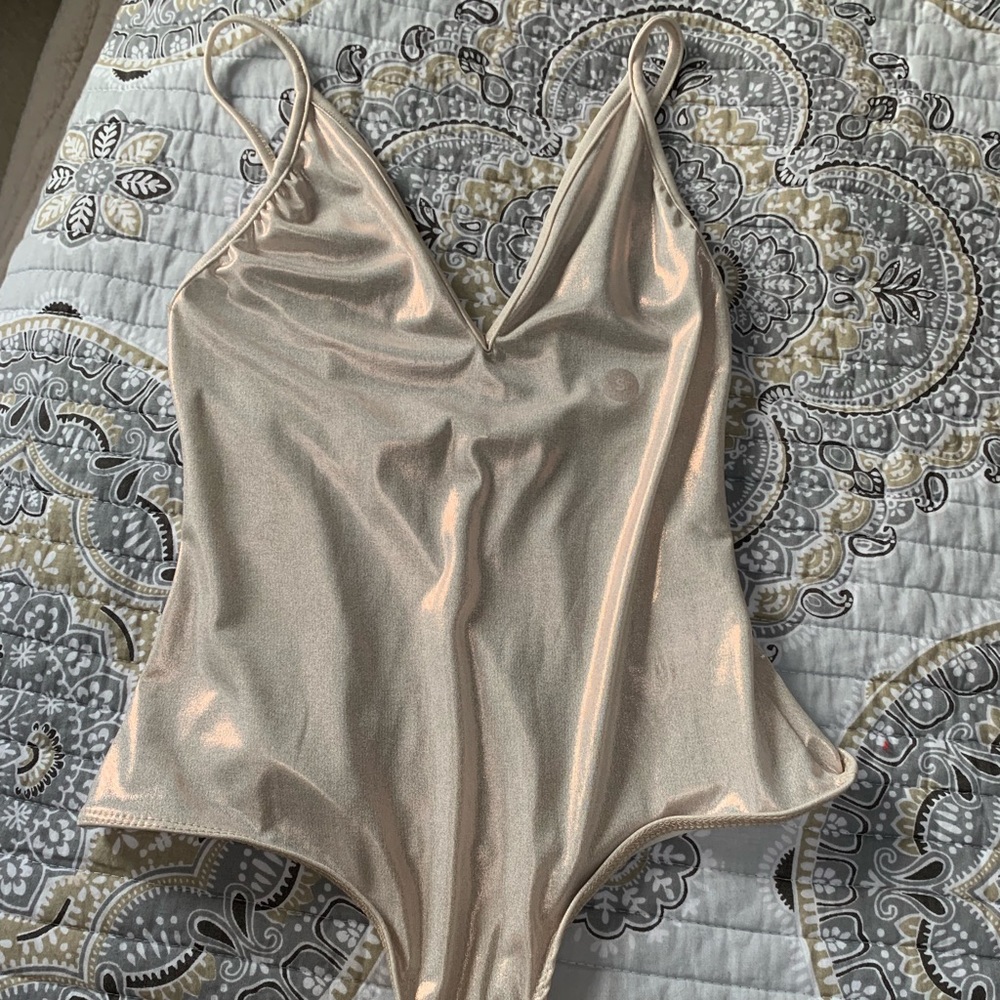 Pac sun, gold reflective body suit